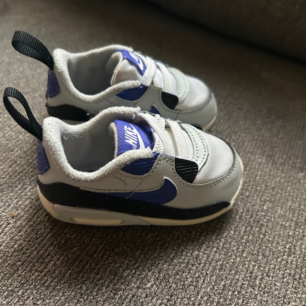 Blue, white & Grey Nike Crib Shoes